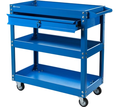 Инструментальная тележка ABC 3 полки с ящиком 700х350х760 мм ИЛТ-3СЯ