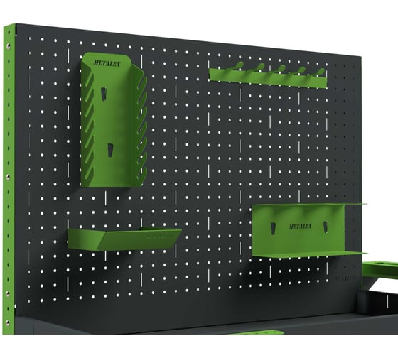 Тележка инструментальная ООО Металекс Тип 4 800x450x950 4 полки (серо-зеленый) / 118317