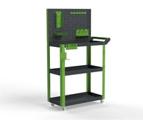 Тележка инструментальная ООО Металекс Metalex Тип 4 900x400x950 мм, 3 полки, серо-зеленый 118267