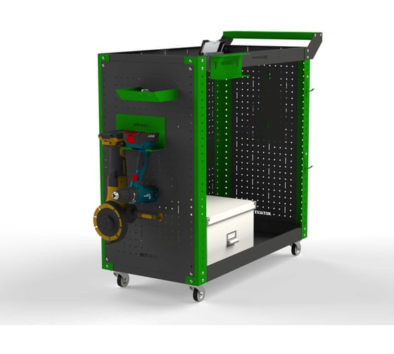Тележка инструментальная ООО Металекс Metalex Тип 3 700x350x800 мм, 2-е полки, серо-зеленый 118337