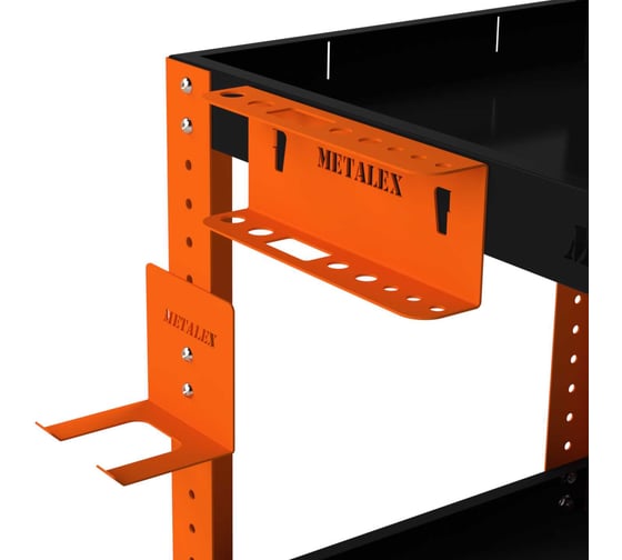 Тележка инструментальная ООО Металекс Metalex Тип 4 700x450x950 мм, 3 полки, оранжево-черный 118282