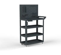 Тележка инструментальная ООО Металекс Metalex Тип 4 700x400x950 мм, 4 полки, серый 118325