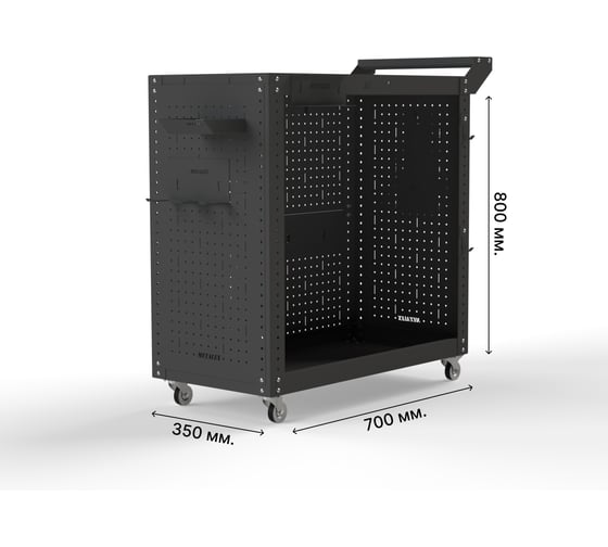 Тележка инструментальная ООО Металекс Тип 3 700x350x800 мм, 2-е полки, серый 118353