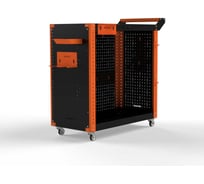 Тележка инструментальная ООО Металекс Тип 3 800x400x800 мм, 2-е полки, оранжево-черный 118348
