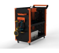 Тележка инструментальная ООО Металекс Тип 3 800x450x800 мм, 3 полки, оранжево-черный 118389