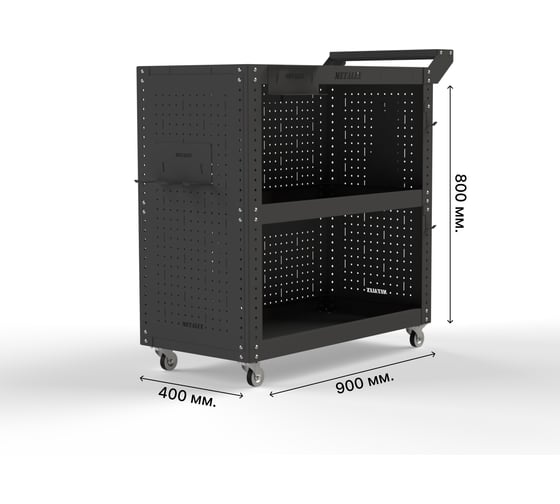 Тележка инструментальная ООО Металекс Тип 3 900x400x800 мм, 3 полки, серый 118401