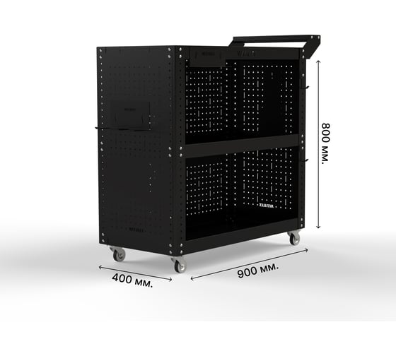 Тележка инструментальная ООО Металекс Тип 3 900x400x800 мм, 3 полки, черный 118415