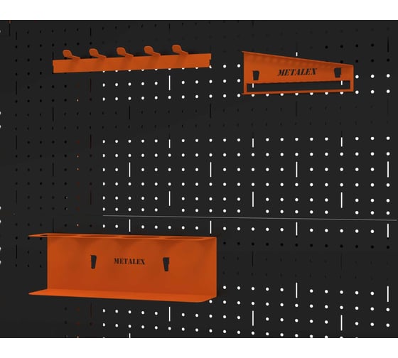 Тележка инструментальная ООО Металекс Тип 3 900x400x950 мм, 3 полки, оранжево-черный 118393