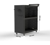 Тележка инструментальная ООО Металекс Тип 3 700x400x950 мм, 3 полки, серый 118405