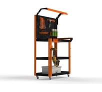 Тележка инструментальная ООО Металекс Тип 5 700x350x800 3 полки, оранжево-черный 118495