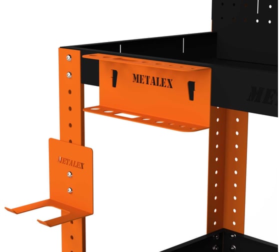Тележка инструментальная ООО Металекс Тип 5 700x450x800 3 полки, оранжево-черный 118500