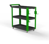 Тележка инструментальная ООО Металекс Metalex Тип 1А, 800x400x950, 3 полки, серо-зеленый 118602