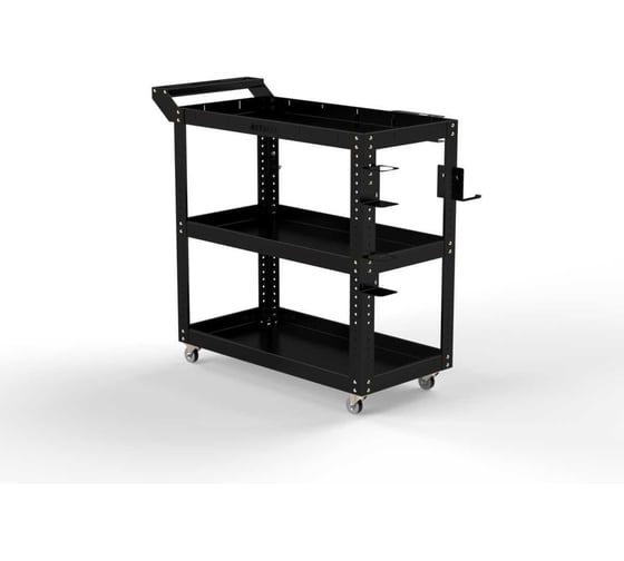 Тележка инструментальная ООО Металекс Metalex Тип 1А, 800x450x800, 3 полки, черный 118641 1