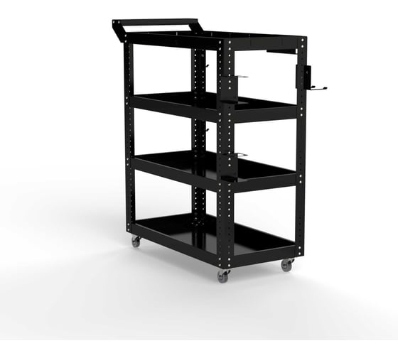 Тележка инструментальная ООО Металекс Metalex Тип 1А, 900x400x950, 4 полки, черный 118669