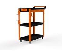 Тележка инструментальная ООО Металекс Тип 1А 700x450x950 мм, 3 полки, оранжево-черный 118618