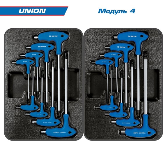 Набор инструментов KING TONY UNION 173 предмета, в красной тележке 9G38-000MRR