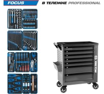 Набор инструментов KING TONY FOCUS 188 предметов, в серой тележке 9G38-188MRVG