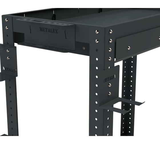Тележка инструментальная ООО Металекс Metalex Тип 1А, 900x450x800, 2-е полки, серый 118584