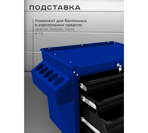 Инструментальная тележка ILIKPRO Вертикаль Смарт сине-чёрная SIS-22.744.678.000.5010-9005