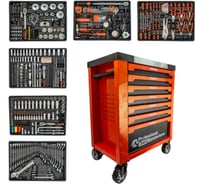 Инструментальная тележка с набором инструментов KINGQUEEN 487 предметов WIB-190-set