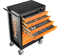 Шкаф для мастерской, 7 ящиков + 176 инструментов. NEO Tools 84-222-12