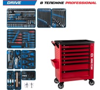 Набор инструментов KING TONY 251 предмет, DRIVE, в красной тележке 9G38-251MRVR