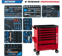 Набор инструментов KING TONY 327 предметов, ACTION, в красной тележке 9G38-327MRVR