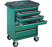 Инструментальная тележка Jonnesway C-7DW146 7-ми полочная с инструментом в ложементах, 146 предметов 48480