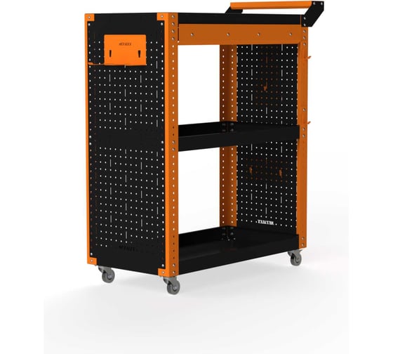 Тележка инструментальная ООО Металекс Metalex Тип 2А, 800x400x950, 3 полки, оранжево-черный, 118728 1
