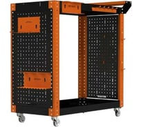 Тележка инструментальная ООО Металекс Metalex Тип 2А, 800x450x800, 2-е полки, оранжево-черный, 118687