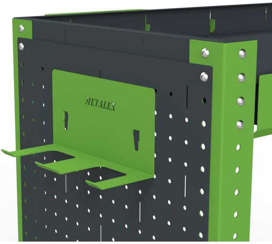 Тележка инструментальная ООО Металекс Metalex Тип 2А, 800x450x800, 2-е полки, серо-зеленый, 118679