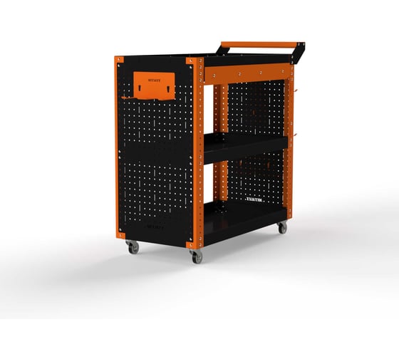 Тележка инструментальная ООО Металекс Metalex Тип 2А, 800x450x800, 3 полки, оранжево-черный, 118725 1