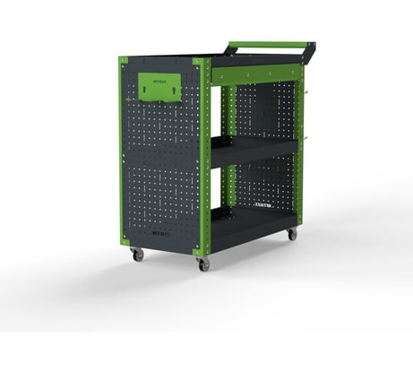 Тележка инструментальная ООО Металекс Metalex Тип 2А, 800x450x800, 3 полки, серо-зеленый, 118711