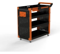Тележка инструментальная ООО Металекс Metalex Тип 2А, 900x400x950, 4 полки, оранжево-черный, 118769