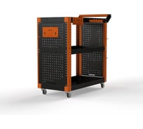 Тележка инструментальная ООО Металекс Metalex Тип 2А, 900x450x800, 3 полки, оранжево-черный, 118726