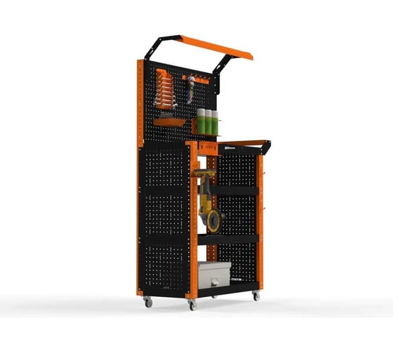 Тележка инструментальная ООО Металекс тип 6 800х400х950 4 полки (оранжево-черный) 118880 1