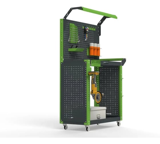 Тележка инструментальная ООО Металекс Metalex тип 6, 700х450х800, 2-е полки, серо-зеленый, 118790 1