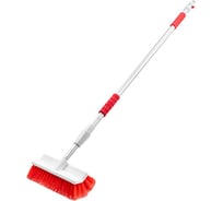 Щетка для мытья телескопическая SKYWAY 128-208см  (24*8 см) штуцер под шланг S02709010