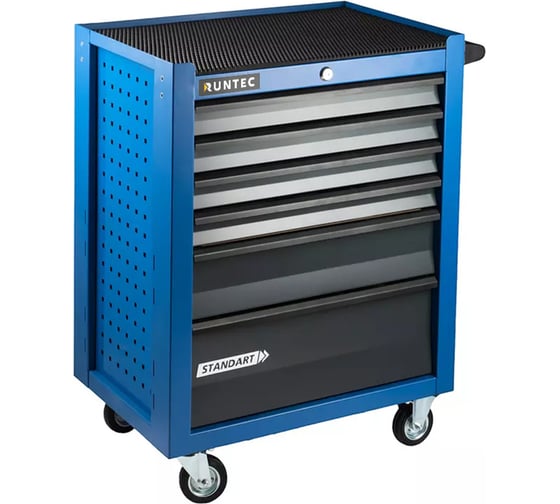 Тележка инструментальная 6 полочная RUNTEC Standart синяя RTSTD-6B 1