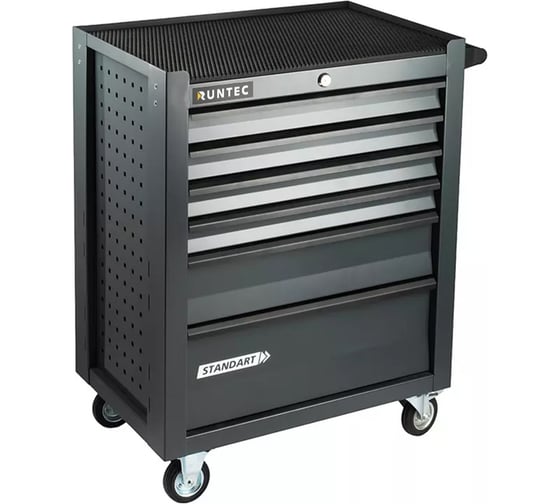 Тележка инструментальная 6 полочная Standart серая RUNTEC RTSTD-6G 1