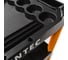 Тележка с тремя открытыми полками RUNTEC перфорированная боковина с крючками, черная RT-PP3 5