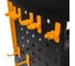Тележка с тремя открытыми полками RUNTEC перфорированная боковина с крючками, черная RT-PP3 6