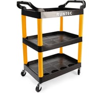 Тележка с тремя открытыми полками RUNTEC черная RT-P3