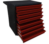 Тележка самосборная ILIKPRO Билли 80, 8 ящиков, красно-чёрная 3020-9005 SSB-80.855.678.9005-3020