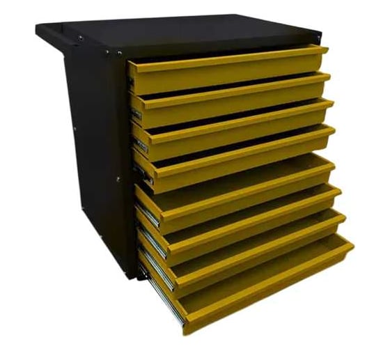 Тележка самосборная ILIKPRO Билли 80, 8 ящиков, жёлто-чёрная 1021-9005 SSB-80.855.678.9005-1021 1