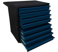 Тележка самосборная ILIKPRO Билли 80, 8 ящиков, сине-чёрная 5010-9005 SSB-80.855.678.9005-5010 SSB-80.855.678.5010-9005