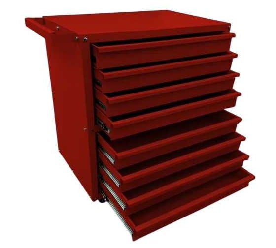 Тележка самосборная ILIKPRO Билли 80, 8 ящиков, красная 3020 SSB-80.855.678.3020 1