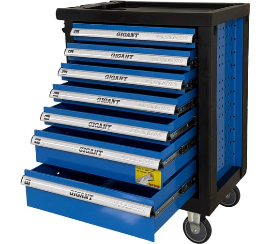 Тележка инструментальная 7 ящиков с набором инструментов 70 предметов, Gigant GTCS-70 1