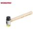 Молоток рихтовочный WORKPRO PRO 35мм с мягкими бойками (деревянная рукоятка) WP241050 2