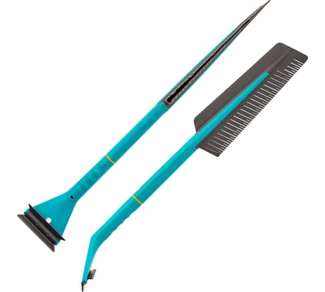 Щётка для уборки снега автомобильная AMIGO val Alpina с силиконовой щетиной, разборная 71120